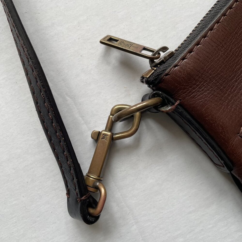 LOUIS VUITTON Sac Plat Shoulder Bag M92073 Utah Cafe Brown Calfskin - Picture 11 of 14